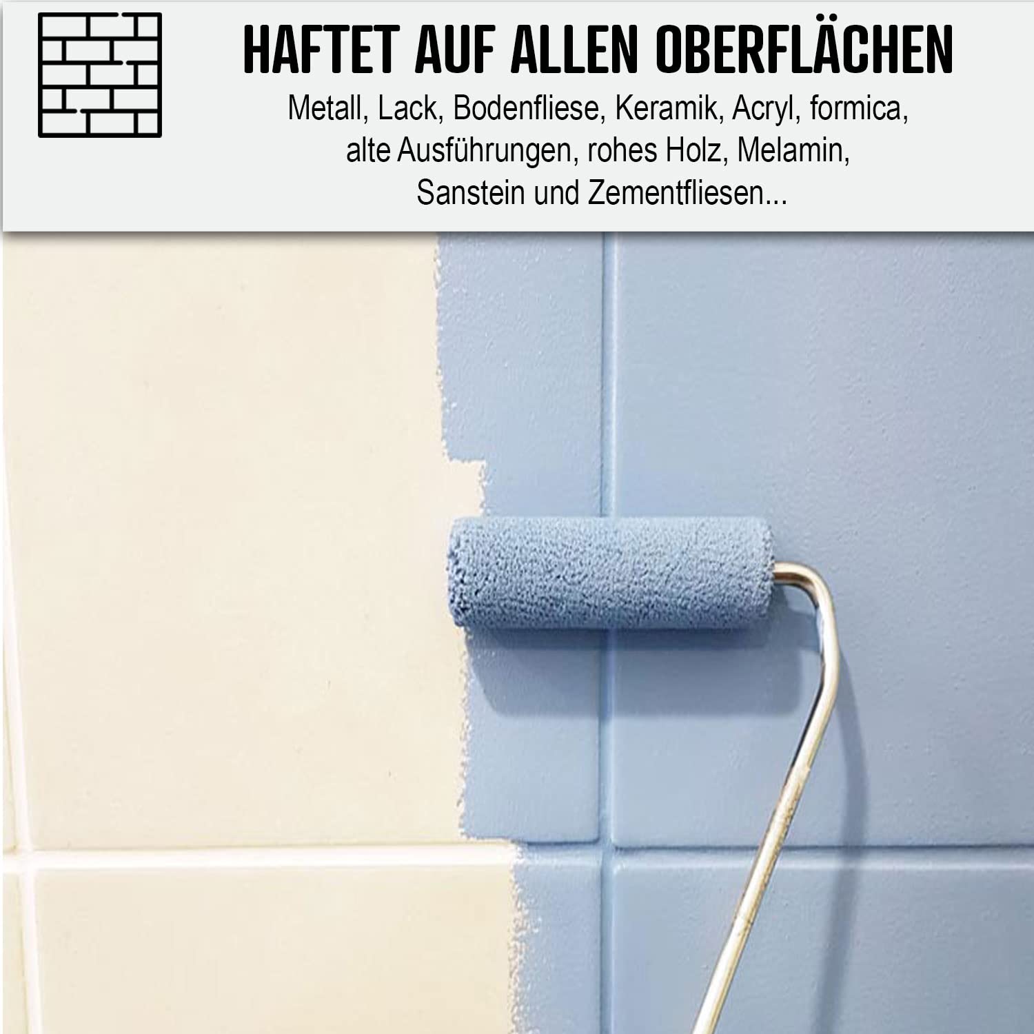 FLIESENLACK FÜR KÜCHE UND BADEZIMMER - ARCAPOXY FLIESEN RAL 9003 - Weiß - 1 kg (bis zu 10 m² in 2 schichten) | Leicht aufzutragen, schnell trocknend, hohe Deckkraft, haftet auf Fliesen, Beton und Holz. Arcane Industries