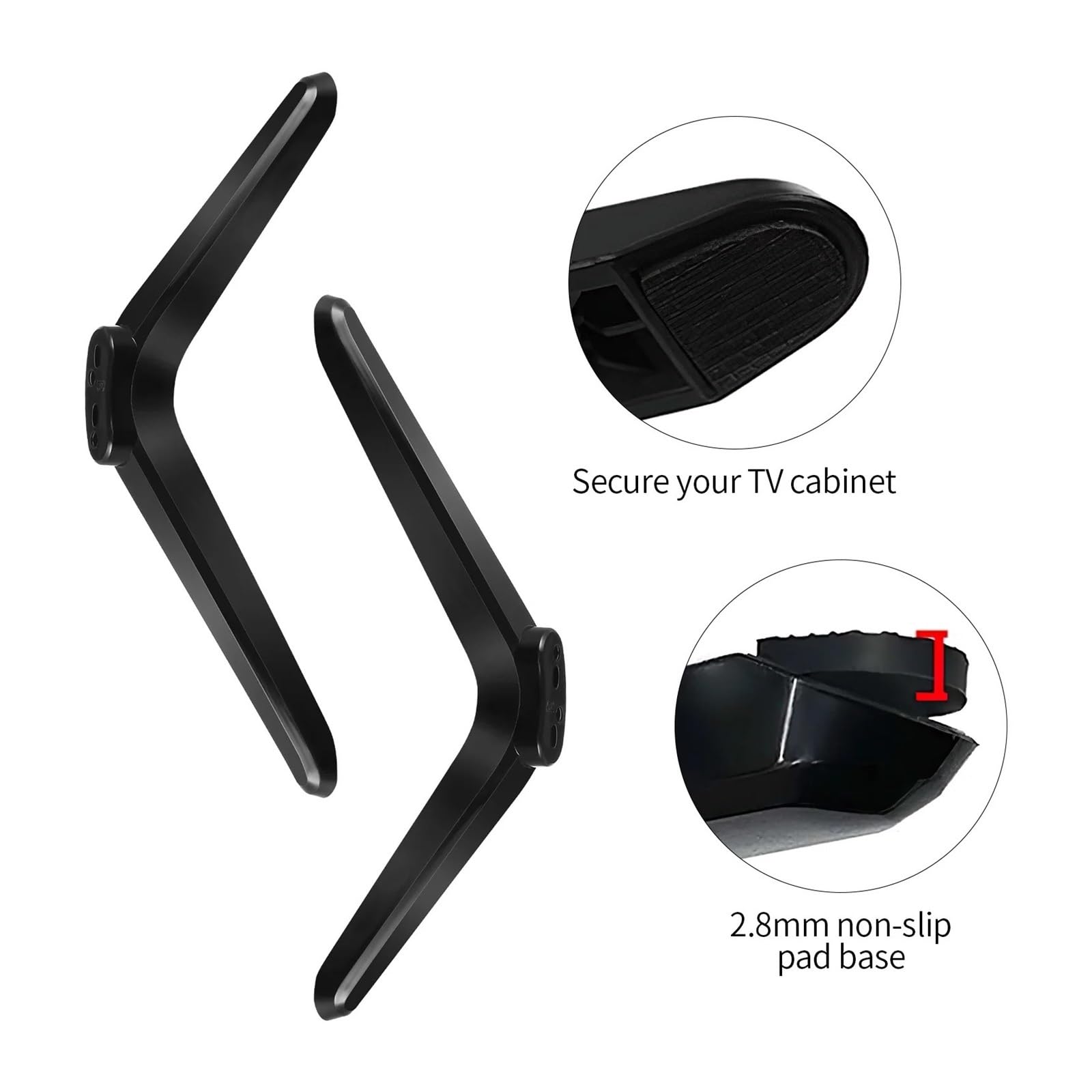 Supporto Base da scrivania da 2 Pezzi, Supporto Superiore da 32, 40, 49, 50 e 55 Pollici, Accessori for Supporto da scrivania