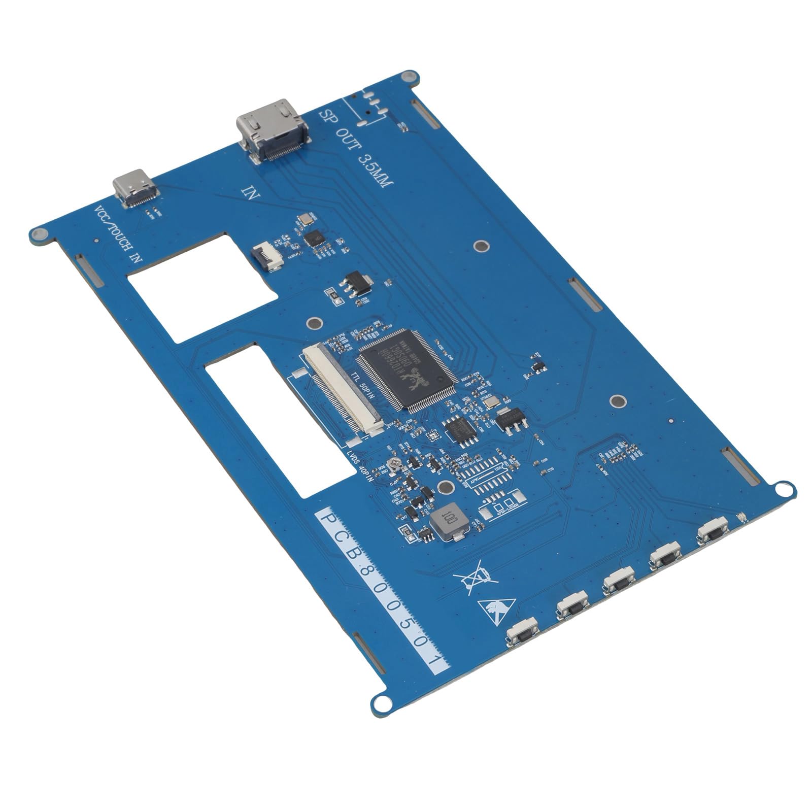 Nucelit 800X480 / 1024X600 50Pin LCD Controller Board Connector Programmable LCD Touchable Control Screen for 4B 3B+ Development B