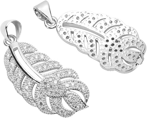 Miniatura 7 de Adabele MCAC51 - Colgante de plata con perla cultivada de agua dulce natural con circonita cúbica para joyería y manualidades, Cobre, Circonita