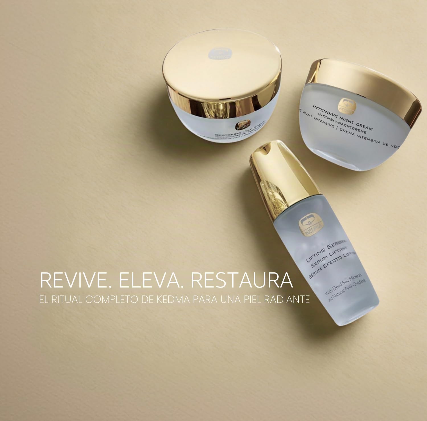 KEDMA - Crema de Noche Intensiva - Antiarrugas & Nutritiva - 50g | La crema de noche con retinol y minerales del Mar Muerto nutre y favorece la renovación nocturna de la piel.