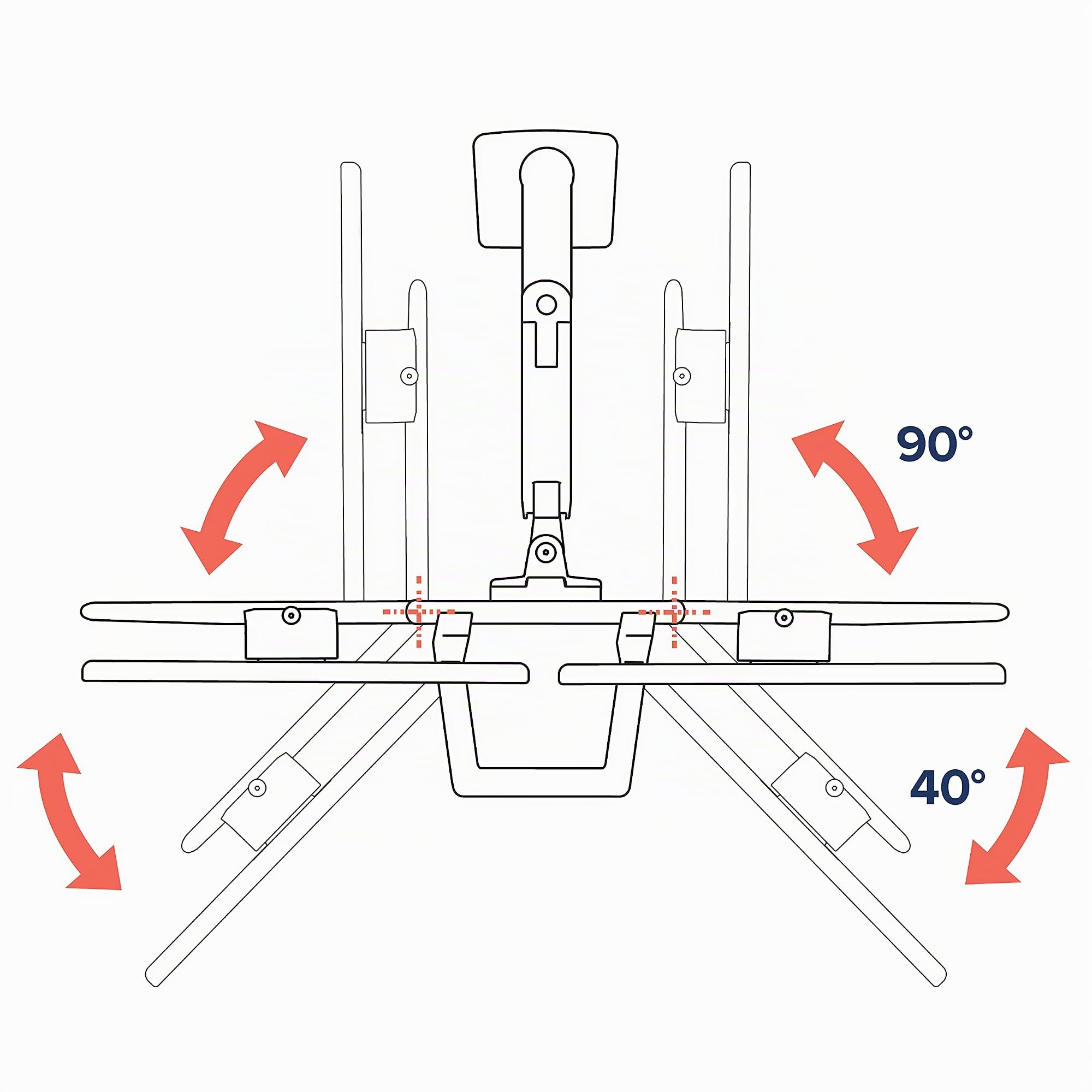 Ergotron - Braccio per doppio monitor HX, supporto da scrivania VESA - per due monitor fino a 32 pollice, 2,3-7,9kg ciascuno - Bianco (45-476-216)