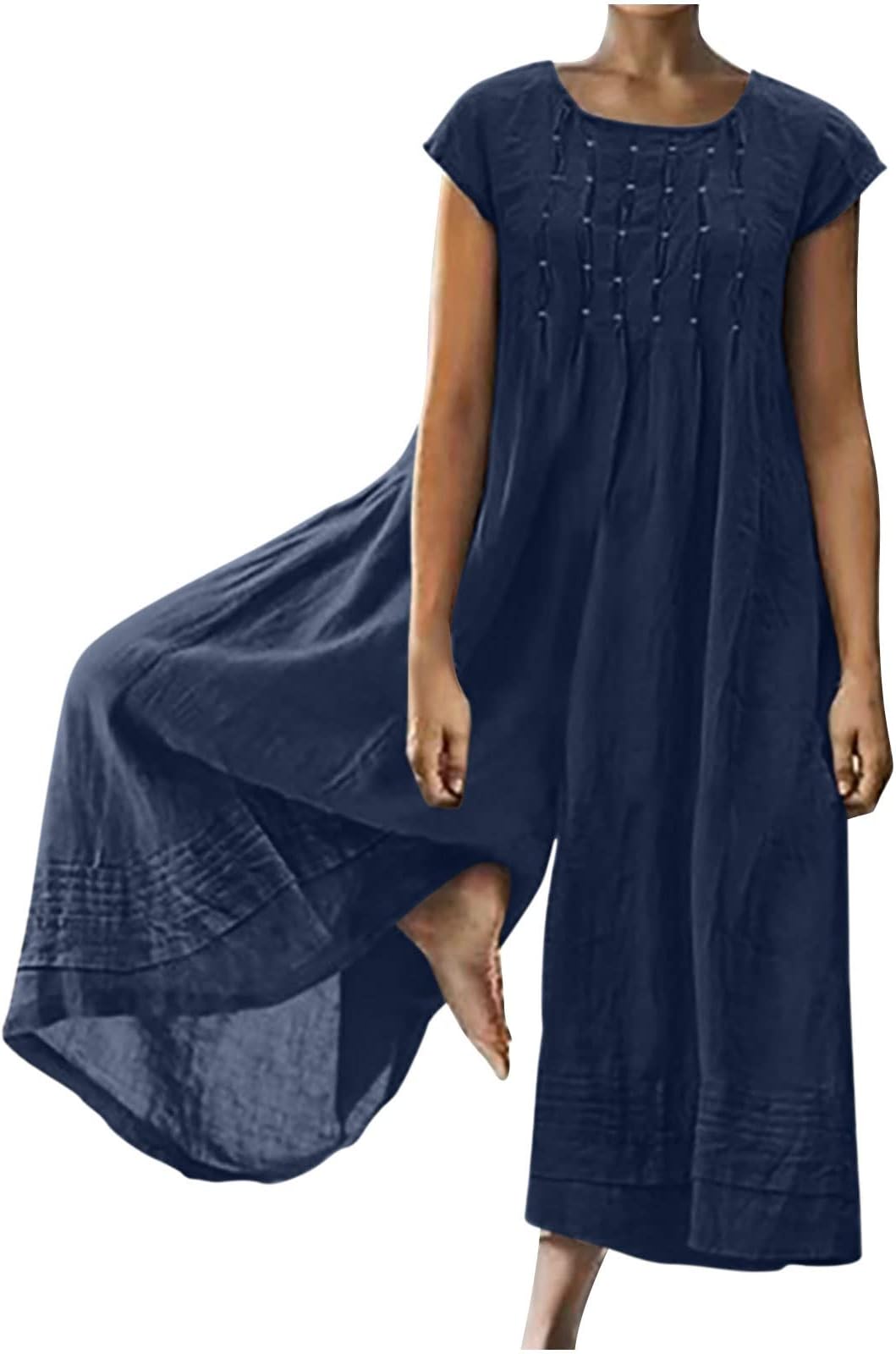 TIMIFIS Womens Rompers Casual,Women's Trendy Casual Loose Overall Holiday Oversized Romper Spaghetti Strap Bodysuits