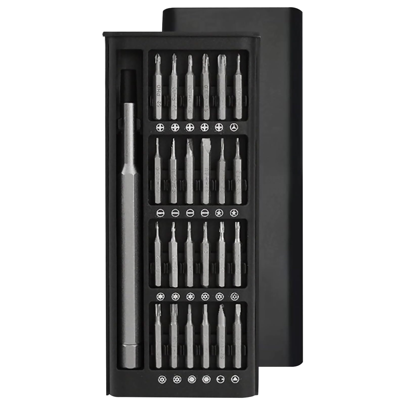 Beauenty 24 In 1 Mini Screwdriver Set, Pocket Magnetic Driver Bits with Aluminium Handle, Repair Tool Kit for Watch/cellphone/PC/Electronic Equipment