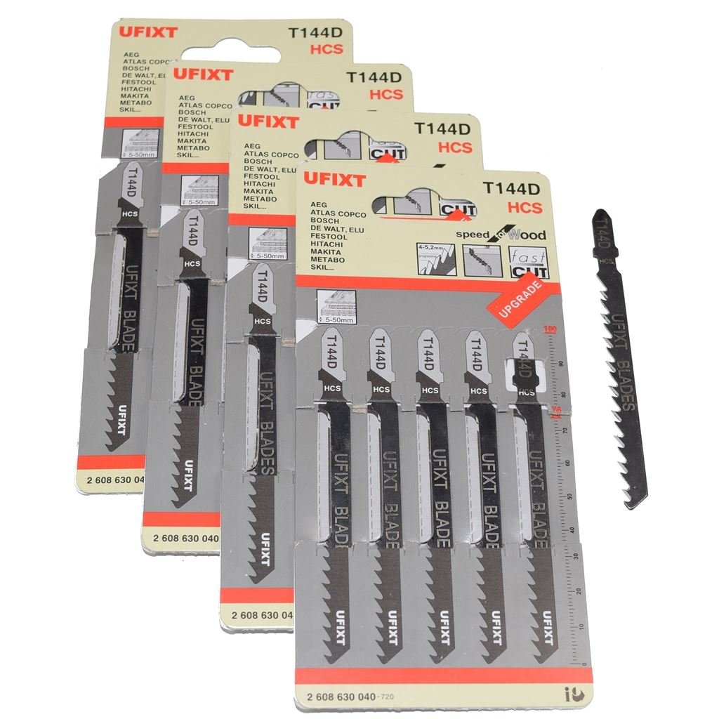 Jigsaw Blades T144D For High Speed Wood Cutting 20 Pack compatible with AEG Bosch Dewalt Makita Black & Decker