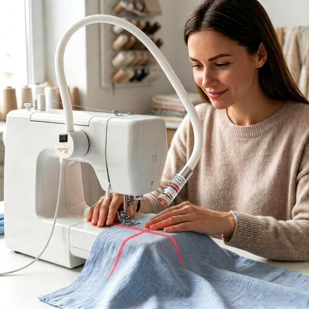 StitchTech 3-in-1 Magnetic Laser Positioning Light for Sewing and Quilting