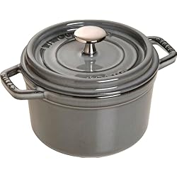 Cazuelas Visions STAUB Cacerola/Cocotte de Hierro Fundido, 16 cm de Diámetro, 1,2 L, Gris Grafito