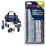 BOSCH Power Tools Combo Kit GXL12V-310B22-12V Max 3-Tool Set with 3/8 In. Drill/Driver, Pocket Reciprocating Saw and LED Worklight&BOSCH RAP7PK 7-Piece Reciprocating Saw Blade Set