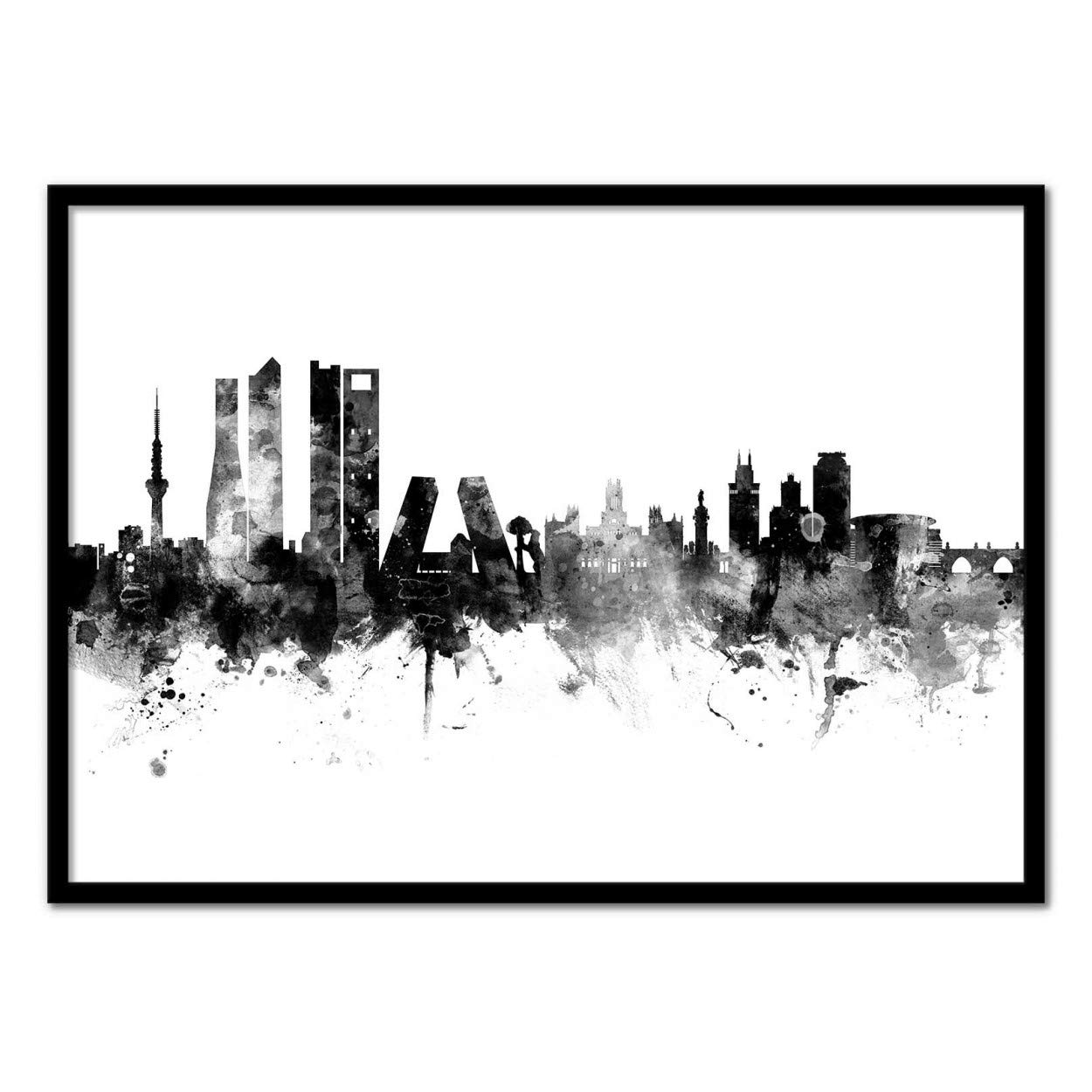 Art-Poster - Nantes France Skyline (Colored Version) - Michael Tompsett - 30 x 40 cm | Leroy Merlin