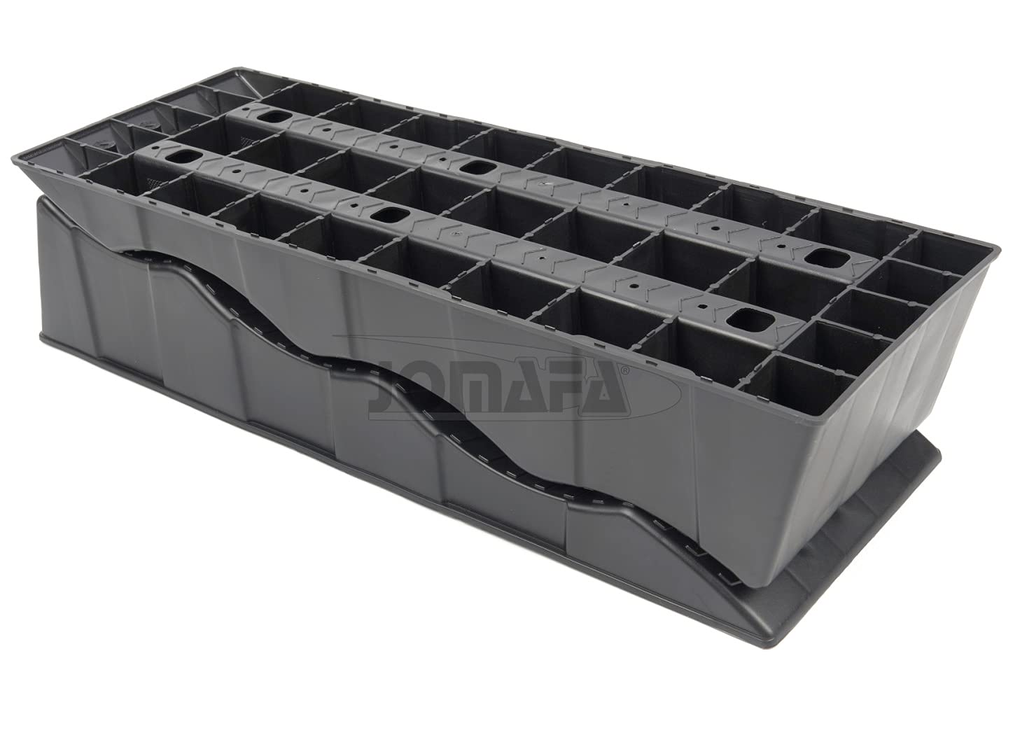 JOMAFA Par De Rampas Elevadoras Con Funda Transporte, Hasta 3000 Kg Rampas de servicio para automóviles Rampas de acceso Negro