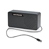 shuley USB Computer Speakers, USB Powered Mini Sound Bars, Laptop Stereo Speaker, Plug and Play to Save Space,Suitable for Computer Notebook Desktop Computer Office Surface (Black-s)