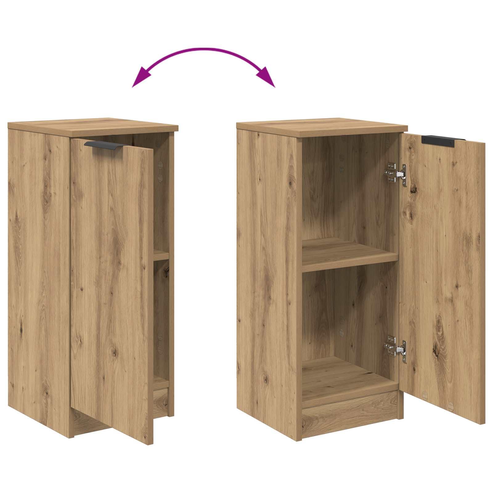 vidaXL Sideboard Artisan-Eiche 30 x 30 x 70 cm Holzwerkstoff