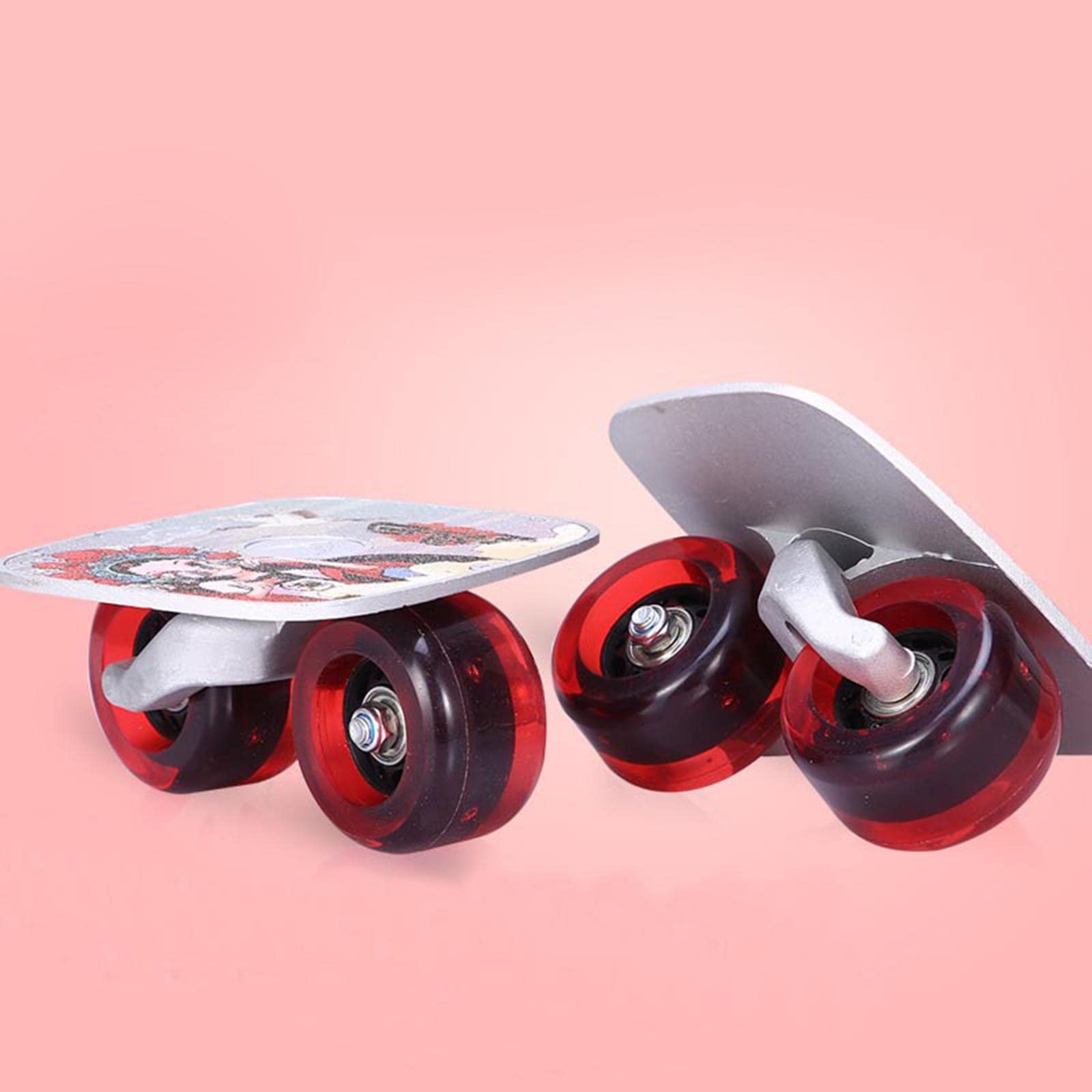 Okiyakusama 1 Paio di Pattini da Tavola con Telaio in Alluminio, Mini Pattini Freeskate, Pattini a Rotelle con Carta Vetrata per Adulti E Bambini