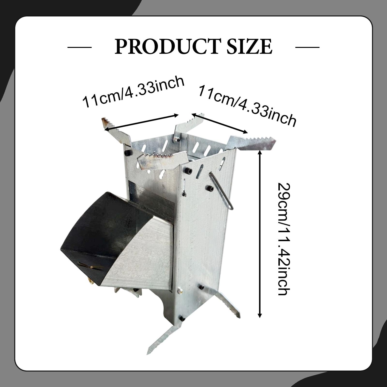 Amagogo Hornillo de Camping portátil, versátil, Compacto y Plegable de Metal, Ideal para picnics, Viajes, Pesca en el jardín y Otras Actividades al