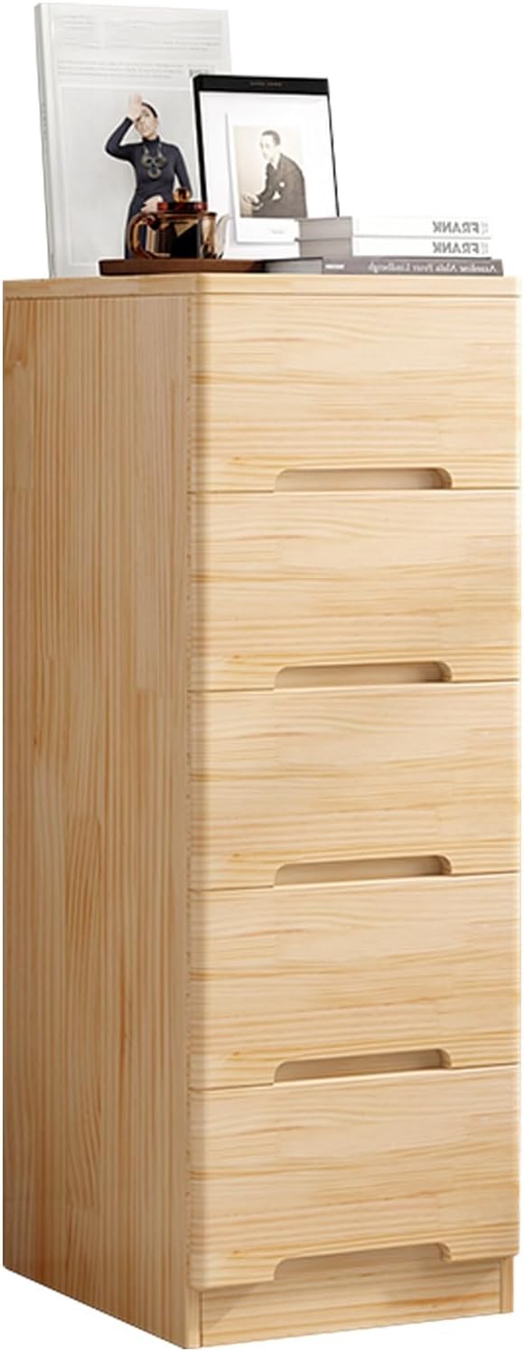 Wood Chest of Drawers, Modern Dresser Recessed Handle Storage Cabinet with 4/5 Drawers for Living Room Hallway Entryway, Save Space(4 Drawers,30cm)