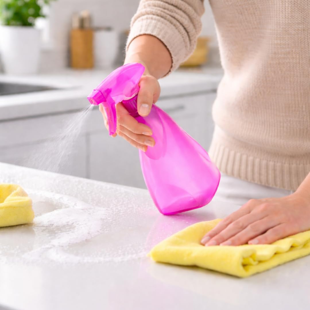 Sprey Şişesi 700 ml, Su Bulaşık Deterjanı, Tetikli Püskürtmeli Fısfıs Cam Temizleme (Siyah)