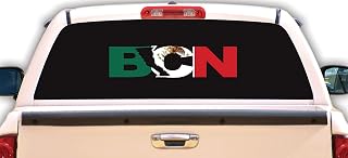 Baja California Letters Decal Car Window Laptop Map Vinyl Sticker Mexico BCN (Mexican Flag, 6" x 24")