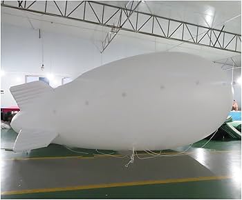 Amazon | 白いインフレータブル飛行機バルーン ツェッペリン型飛行船