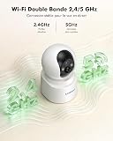 Mrowly 2.5K 4MP Camera Surveillance WiFi Interieur sans Fil, 360° PTZ | Caméra Interieur Batterie 6000mAh, 2.4G/5GHz, Vision Nocturne, Détecteur PIR, Audio Bidirectionnel pour Maison, Bébé/Animaux - 9