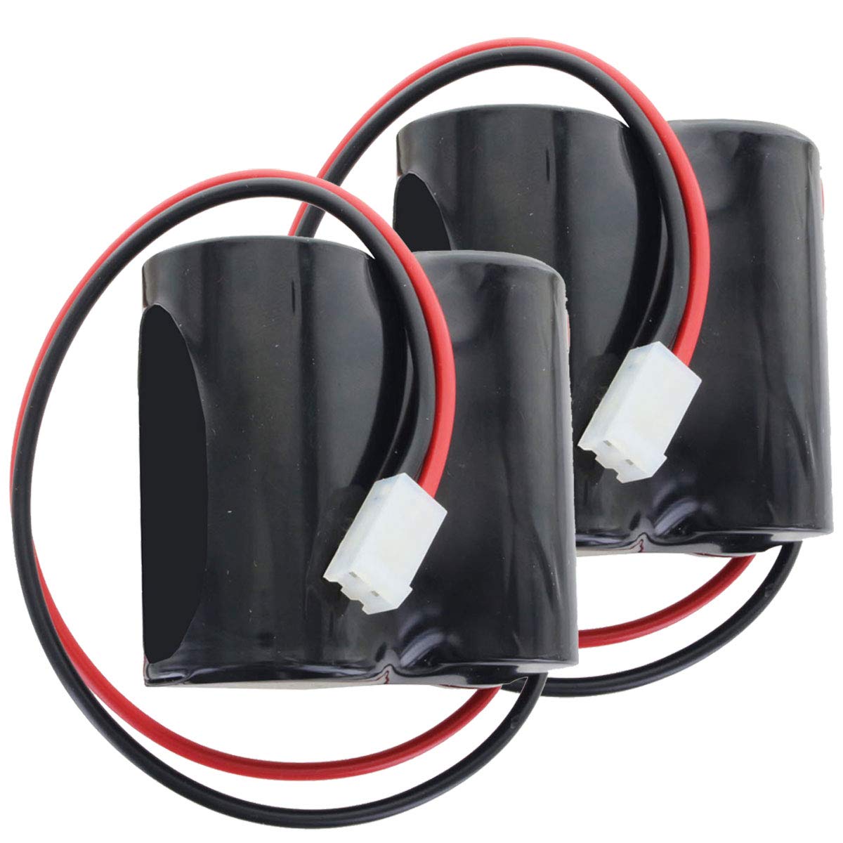 AkkuShop-Artikel 2 Stück Ersatzbatterie passend für ABUS FU2986, FU8220, FU8222, Secvest kompatibel für 2WAY-Funk-Außensirene (Bitte Polung beachten)