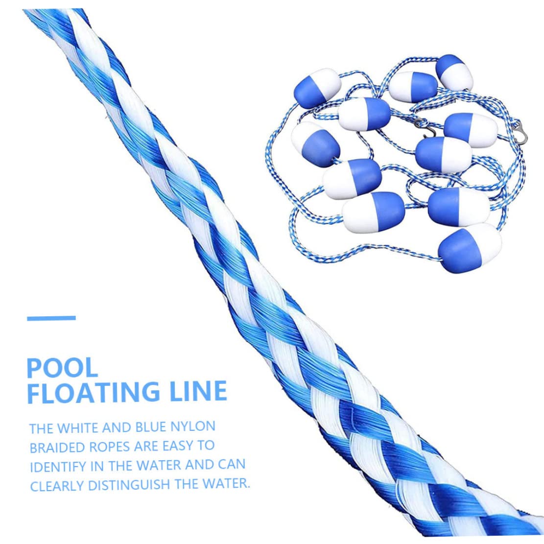 Swimmingpool Sicherheitsseil 5m schwimmender Trennseil Seilspool Lane Line Pool Ausrüstung für Strände