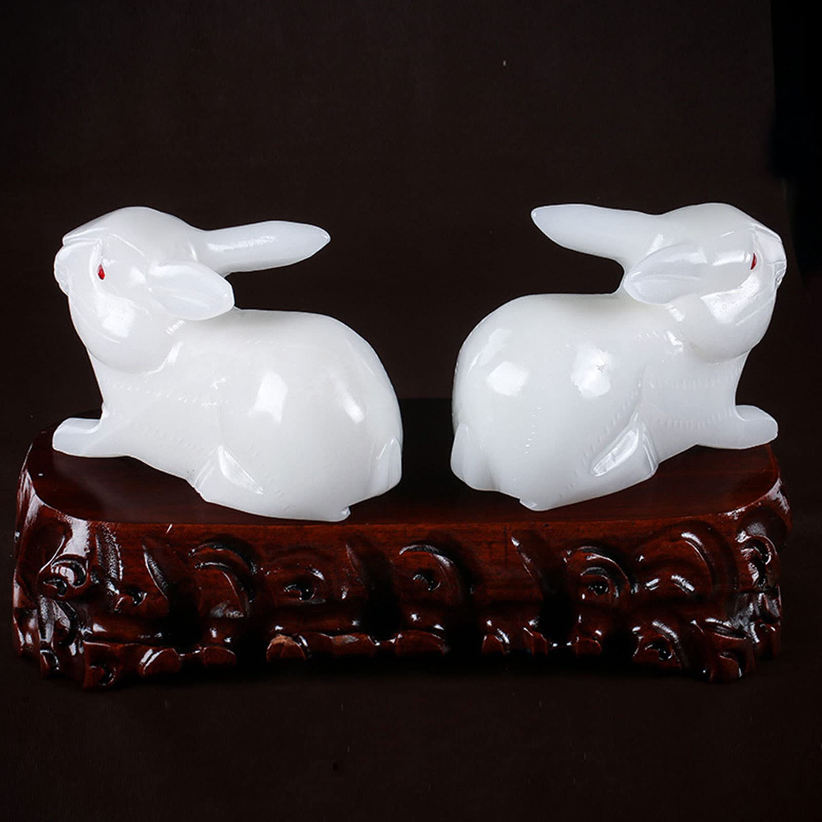 Rzeźba smoka, Fengshui Kryształowe Figurki Królików Zodiakalny Królik Statuetka Szczęśliwy Do Domu Pokój Biuro Biurko Samochód Dekoracja Prezent