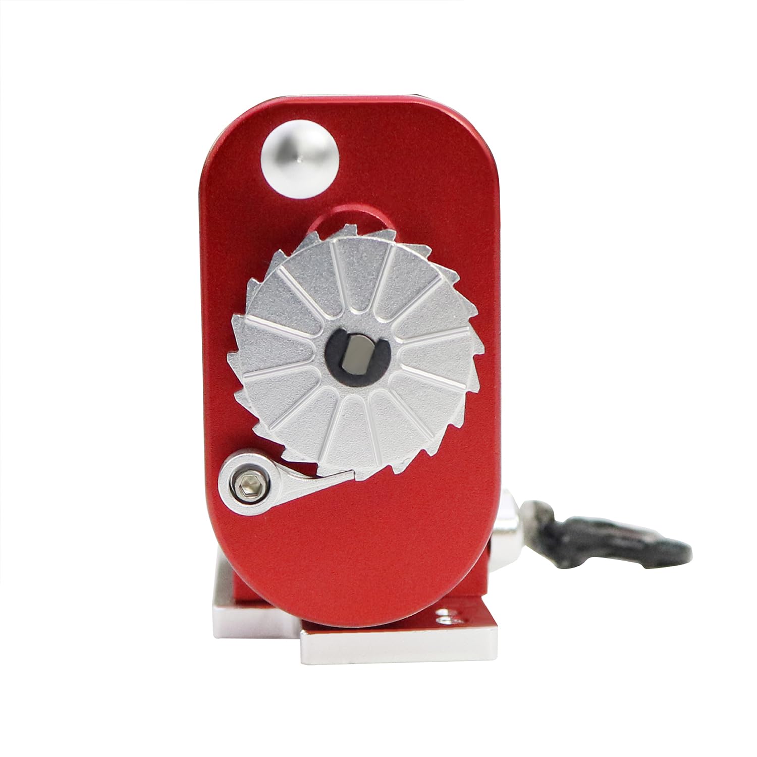 Cabrestante vertical simulado 1/10 8274 de aluminio 6-12.4 V, capacidad de carga de 50 libras para RC Crawler AXIAL SCX10 TRX4 RC4WD pieza de actualización (rojo)