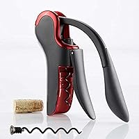 KEISSCO Compact Vertical Lever Corkscrew Wine Opener with Built-in Foil Cutter - Effortless Uncorking