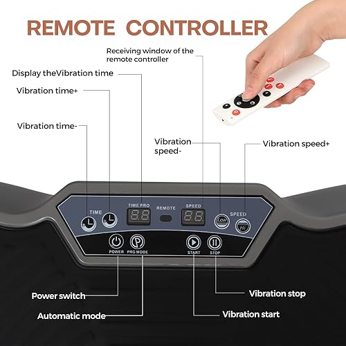 Miniatura 7 de Vibration Plate Exercise Machine Body Vibration Platform Whole Body Workout Vibration Fitness Machine for Home Weight Loss