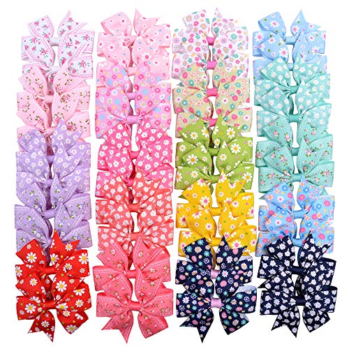 40Pcs 3 Inch Hair Bows For Girls Grosgrain Ribbon Toddler Hair Accessories With Alligator Clip Bow For Toddler Girls Baby Kids Teens In Pairs #TOP5