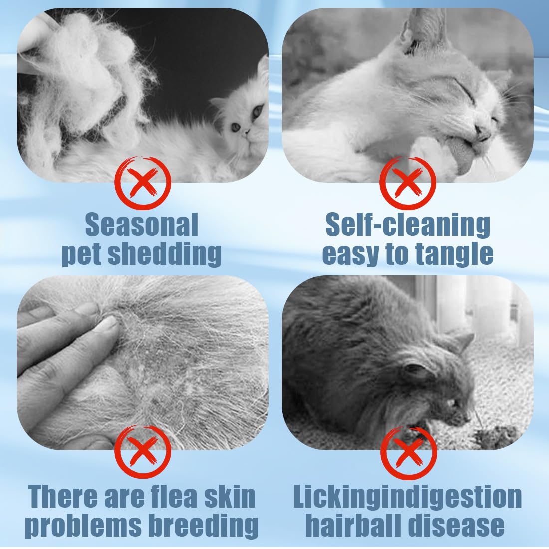 SULIUDAJI 3 Pièces Peigne Pour Chien Et Chat, Peigne Anti Puces Pour, Idéal Pour Poils Longs Et Courts, Démêle Et Nettoie, Durable Et Ergonomique, Convient À Tous Types De Poils