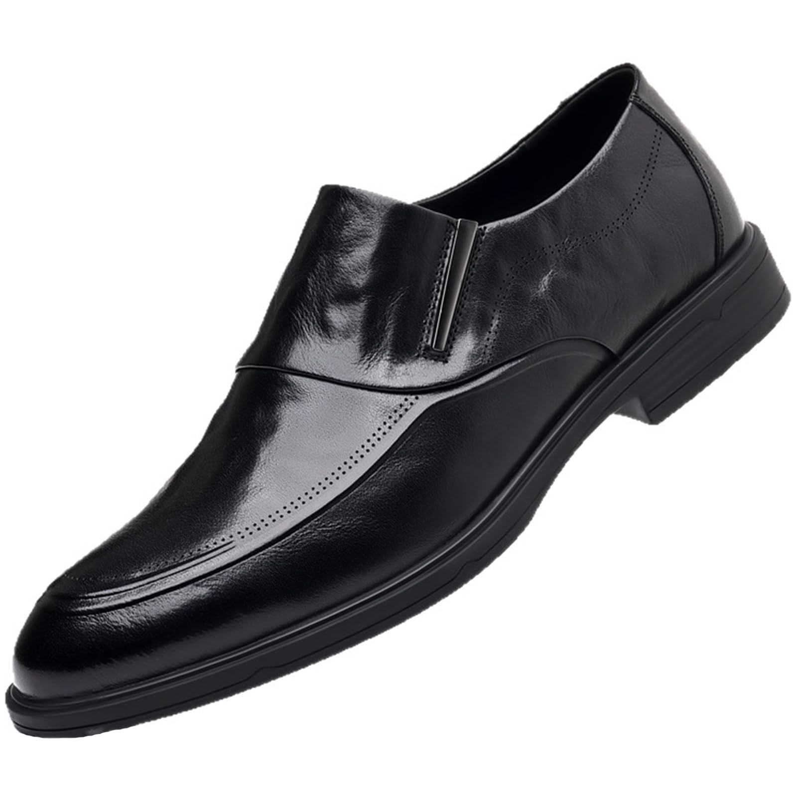 Mocassini da Uomo in Pelle a Punta Scarpe Eleganti Slip-On