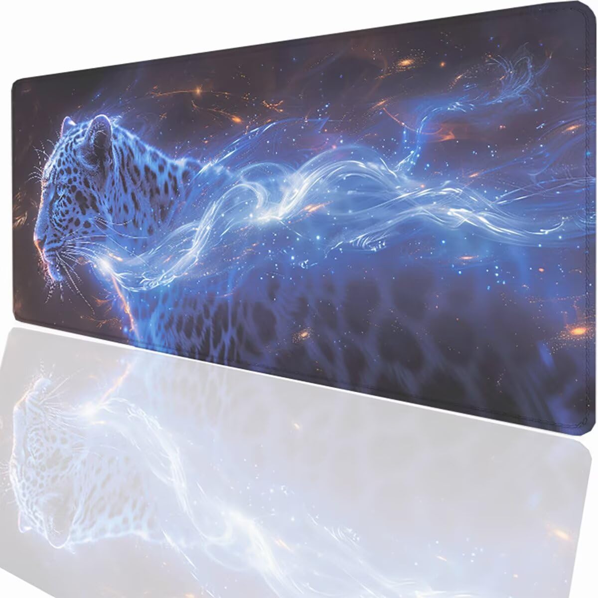 Tappetino per Mouse Gaming XXL 1200x600x3mm– Ufficio Mousepad Grande – Migliora la Velocità e la Precisione Tenuta Stabile Sottomano per Ufficio e Casa Accessori Scrivania Leopardo PjY12473 N-U