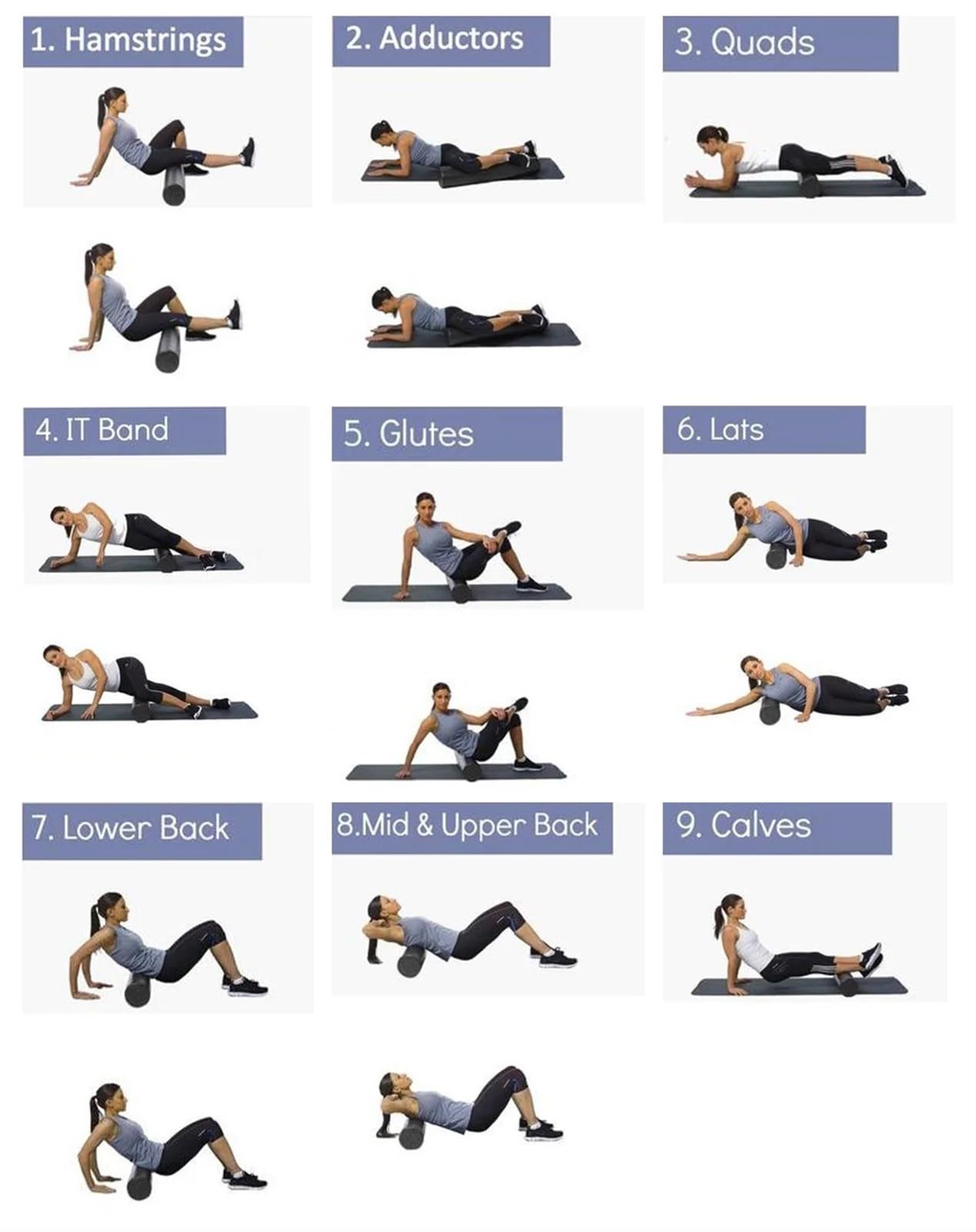 foam roller Schaumstoffrolle, Massage-Yoga-Säule, EPP, extra fest, hohe Dichte, for Muskelregeneration, Flexibilität und Übungen, Schwarz für Intensive Massage und Muskelentspannung(90 x 15CM)