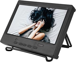 Yosoo 7 Inch Portable Display 1024x600 Multi Function Display Supports HDMI Vga Av Input Lcd Screen Display (UK Plug)