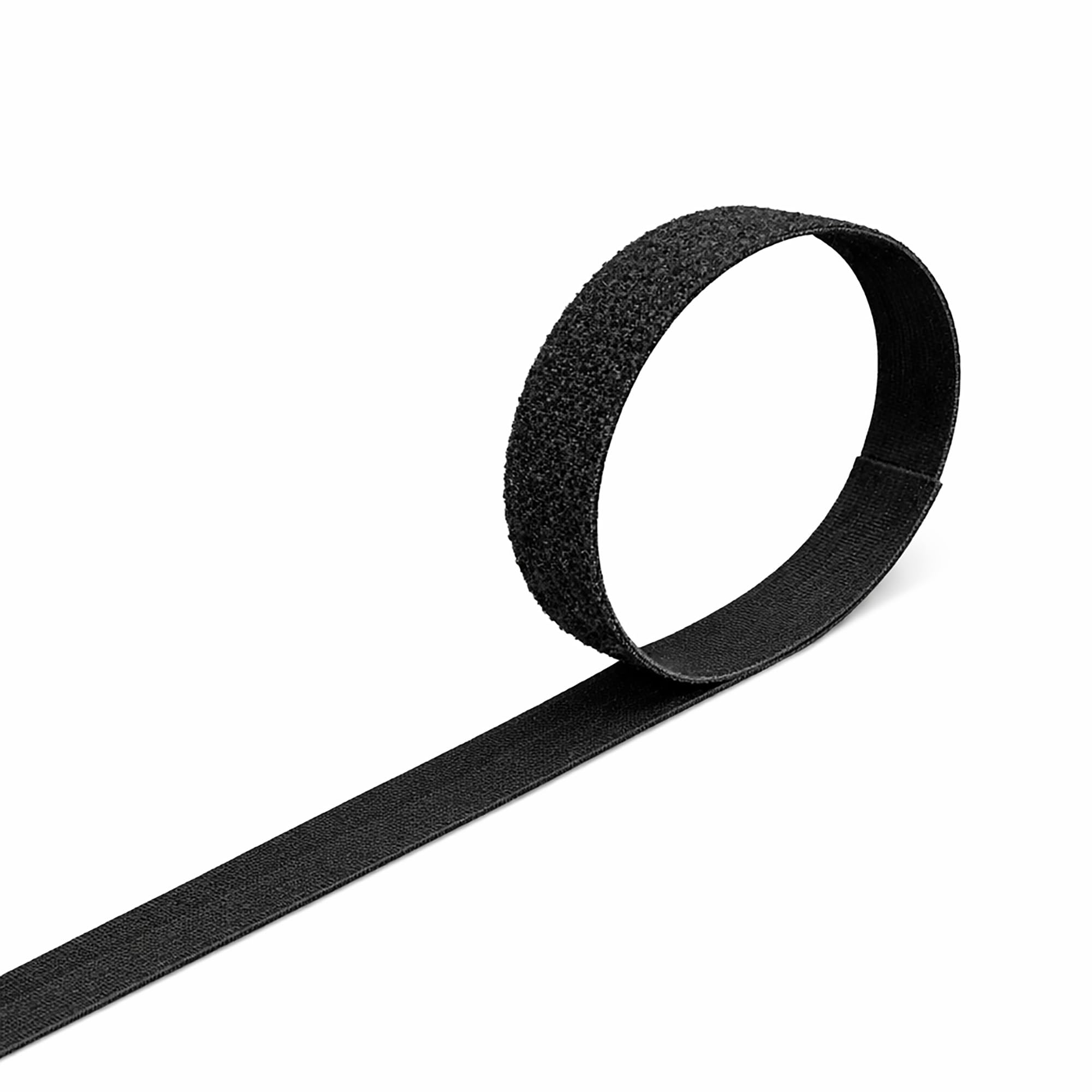 VELCRO® Brand ONE-WRAP® Back-to-Back Tape Roll, Reusable Self-Gripping Strap for Cable Management & Bundling, Cut-to-Length Hook and Loop Wrap, 10mm or 16mm Width, Black/White (Black, 10MMX2M)