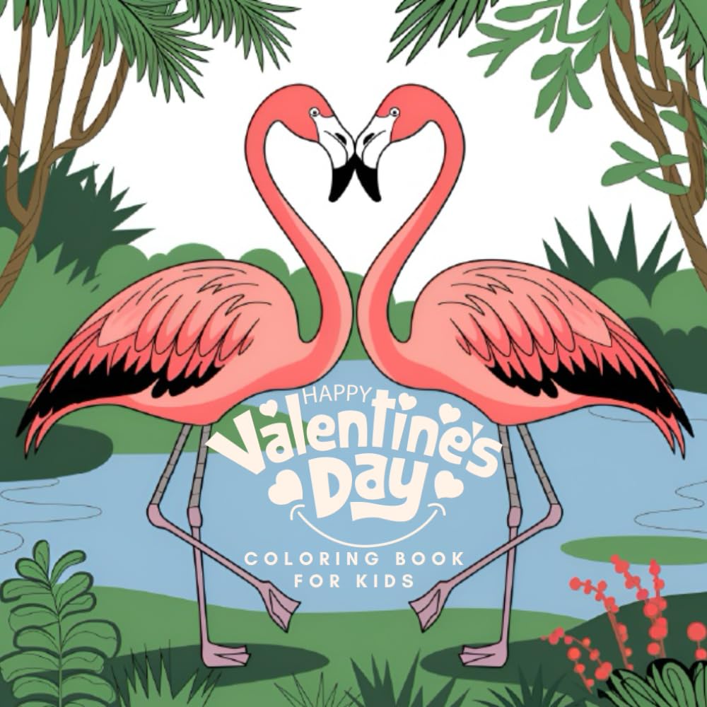 Kids Valentine’s Day Coloring Book: Fun & Simple Valentine Coloring Pages for Kids – Cute Hearts, Love Animals & Sweet Scenes
