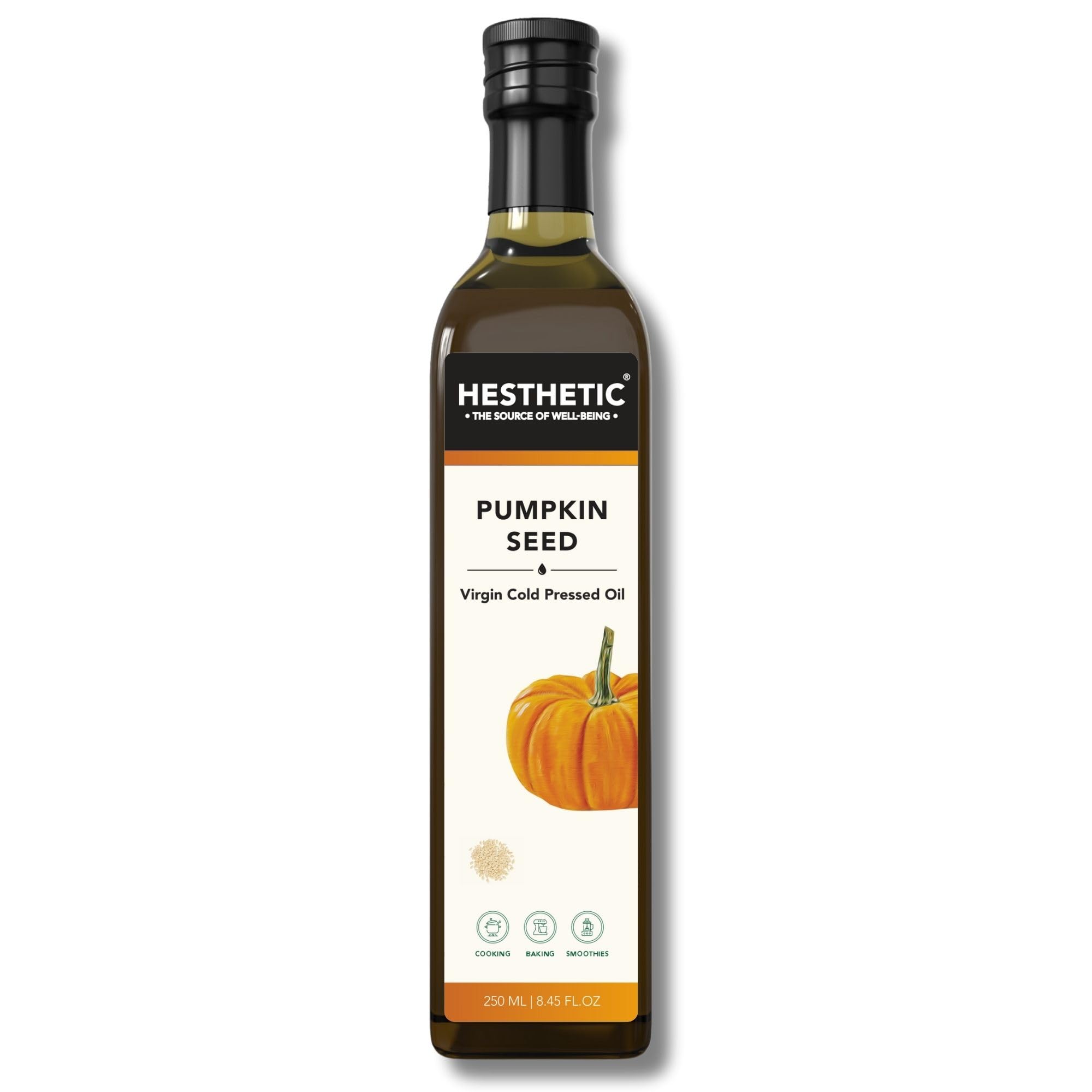 Hesthetic - Edible Cold Pressed Pumpkin (Kaddu) Seed Oil | 250ml | Rich in Healthy Fats, Ideal for Cooking, Frying & Salad Dressings | 100% Pure & Natural | Food Grade Virgin Oil (B08W8LV1ND) Amazon Price History, Amazon Price Tracker