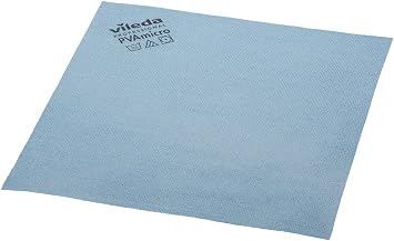 Vileda Professional | PVA Microfiber Cloth | All Purpose Cleaning Shammy | Synthetic Chamois Towel | Smooth & Absorbent Materials | 5 Pack Blue
