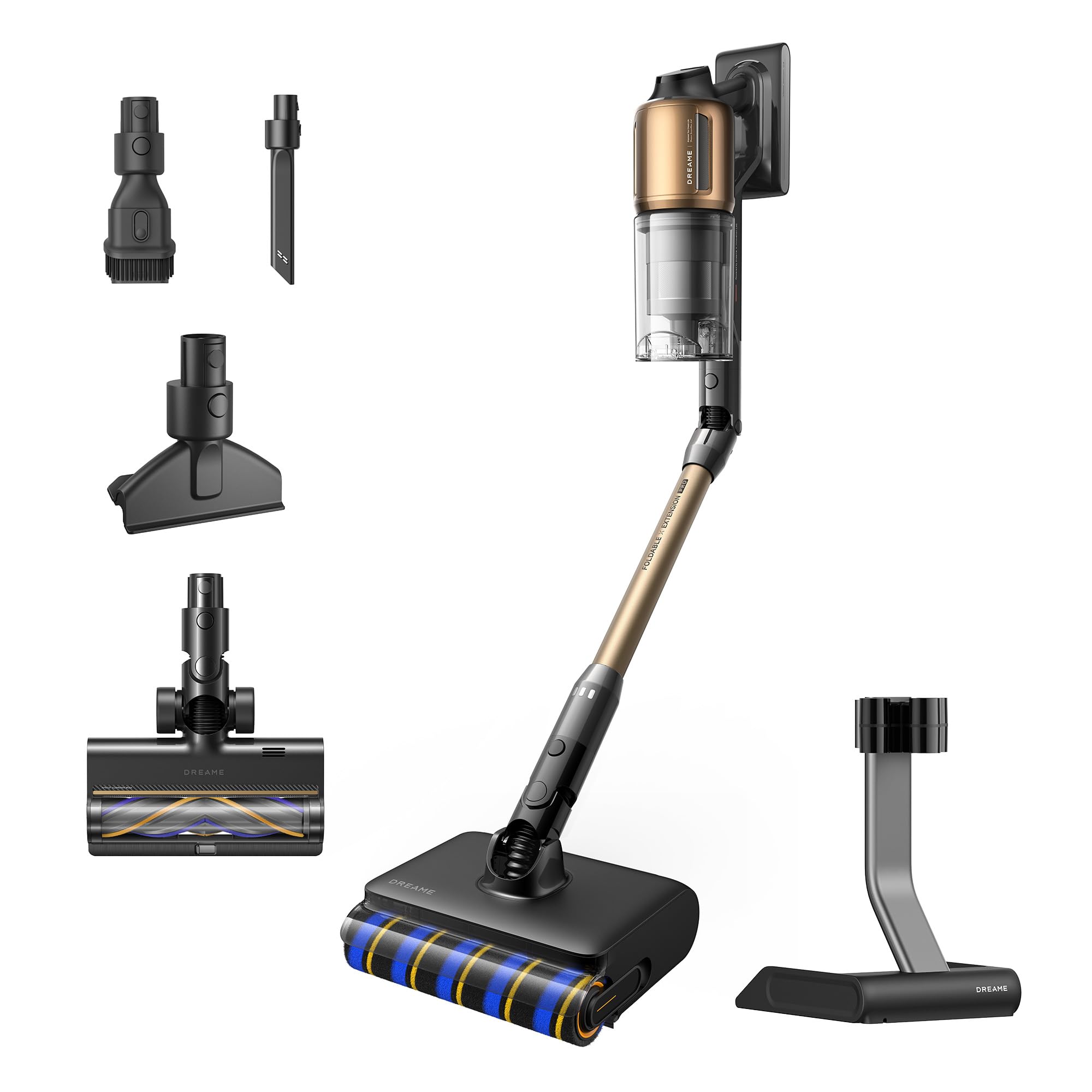 DREAME Z30 Pro Aqua-A Aspirapolvere Senza Fili per Umido/Secco, Autopulizia e Asciugatura ad Aria Calda, Asta Pieghevole a 90°, Taglio Antigroviglio, Aspirazione di 855 W/28.000 Pa