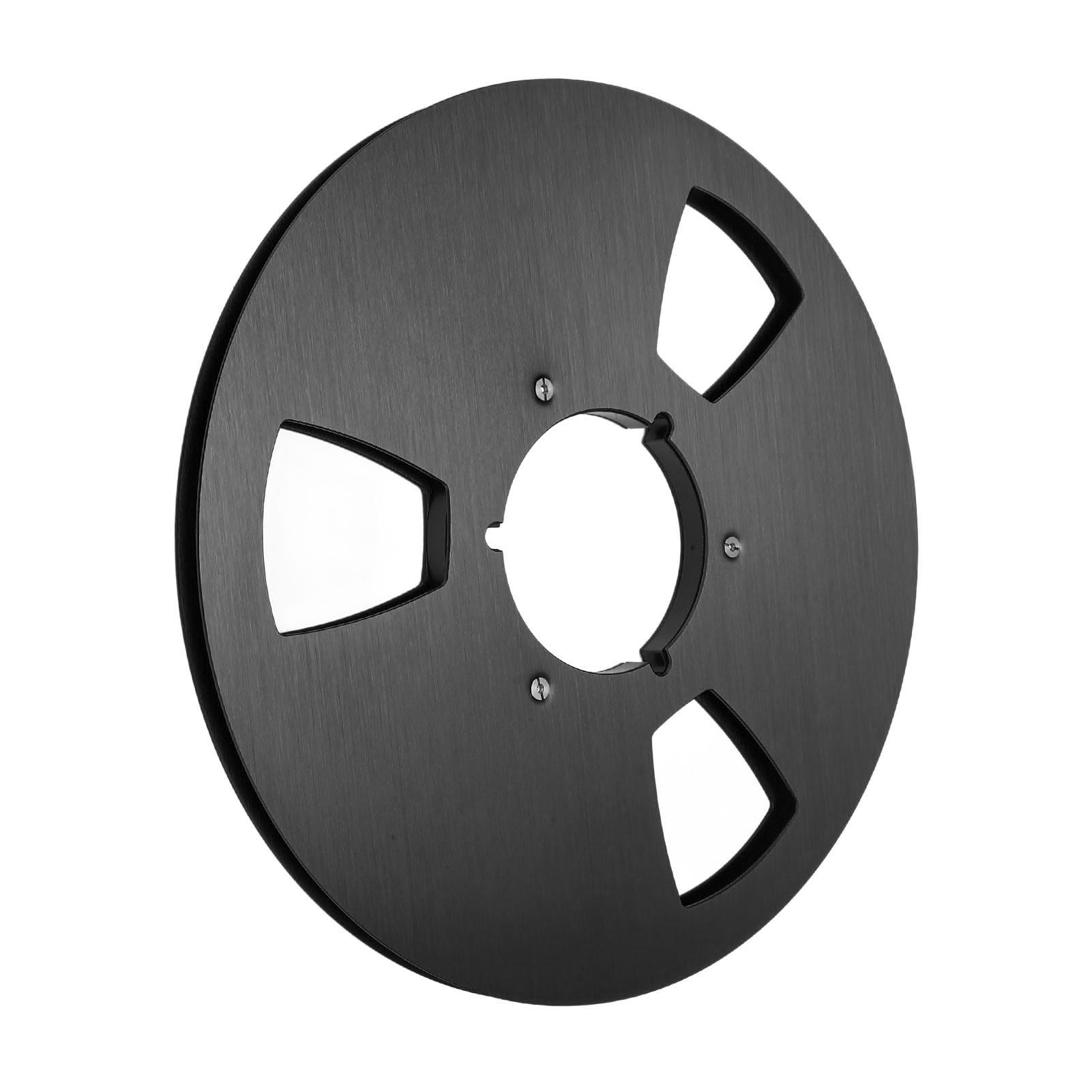 Bobine de Bande Vide 1/4" 10,5 Pouces, Bobine de Réception à 3 Trous avec Vis en Acier Inoxydable Haute Résistance pour Lecteur de Bande Bobine à Bobine