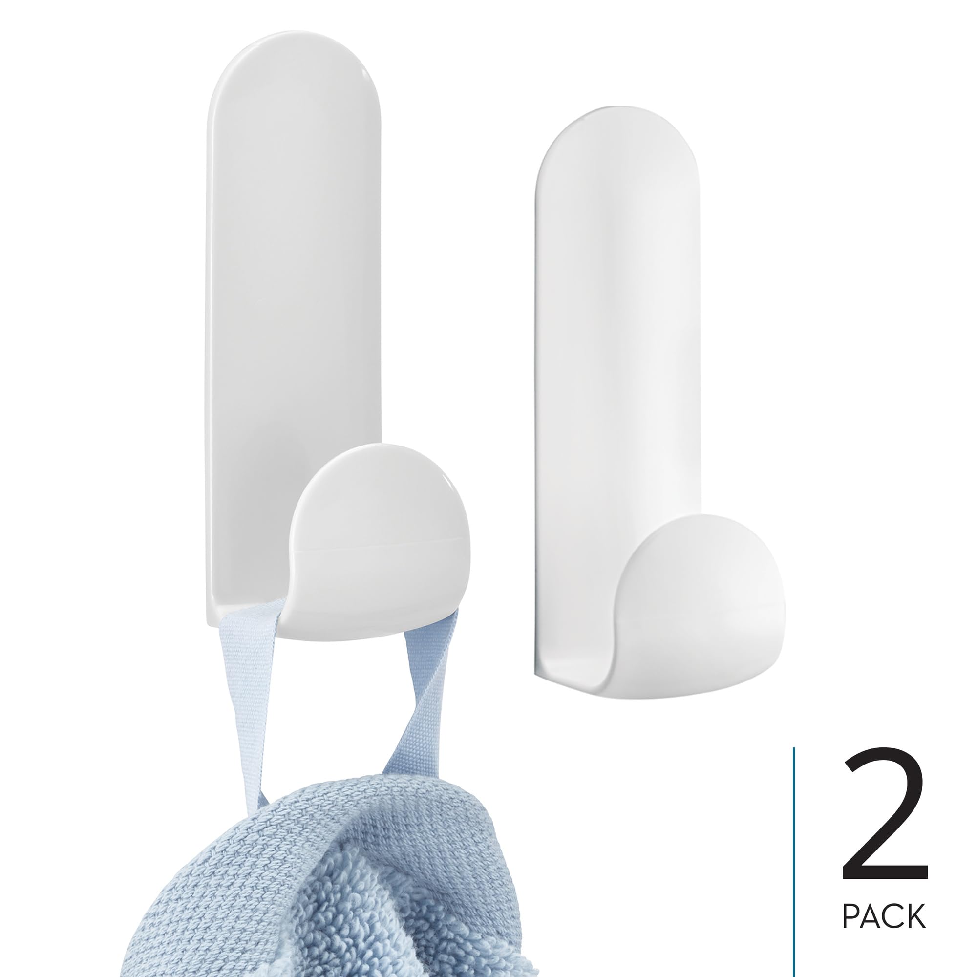 iDesign Wall Hooks - 2 Pack Self Adhesive -2