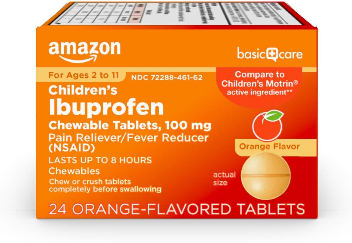 Amazon Basic Care Children's Ibuprofen Chewable Tablets