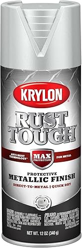Miniatura 43 de Krylon 'Rust Tough' Esmalte preventivo anti-corrosión , negro (Semi-Flat Black) Negro (Flat Black),Rico en zinc,Almendra,Alumino,gris