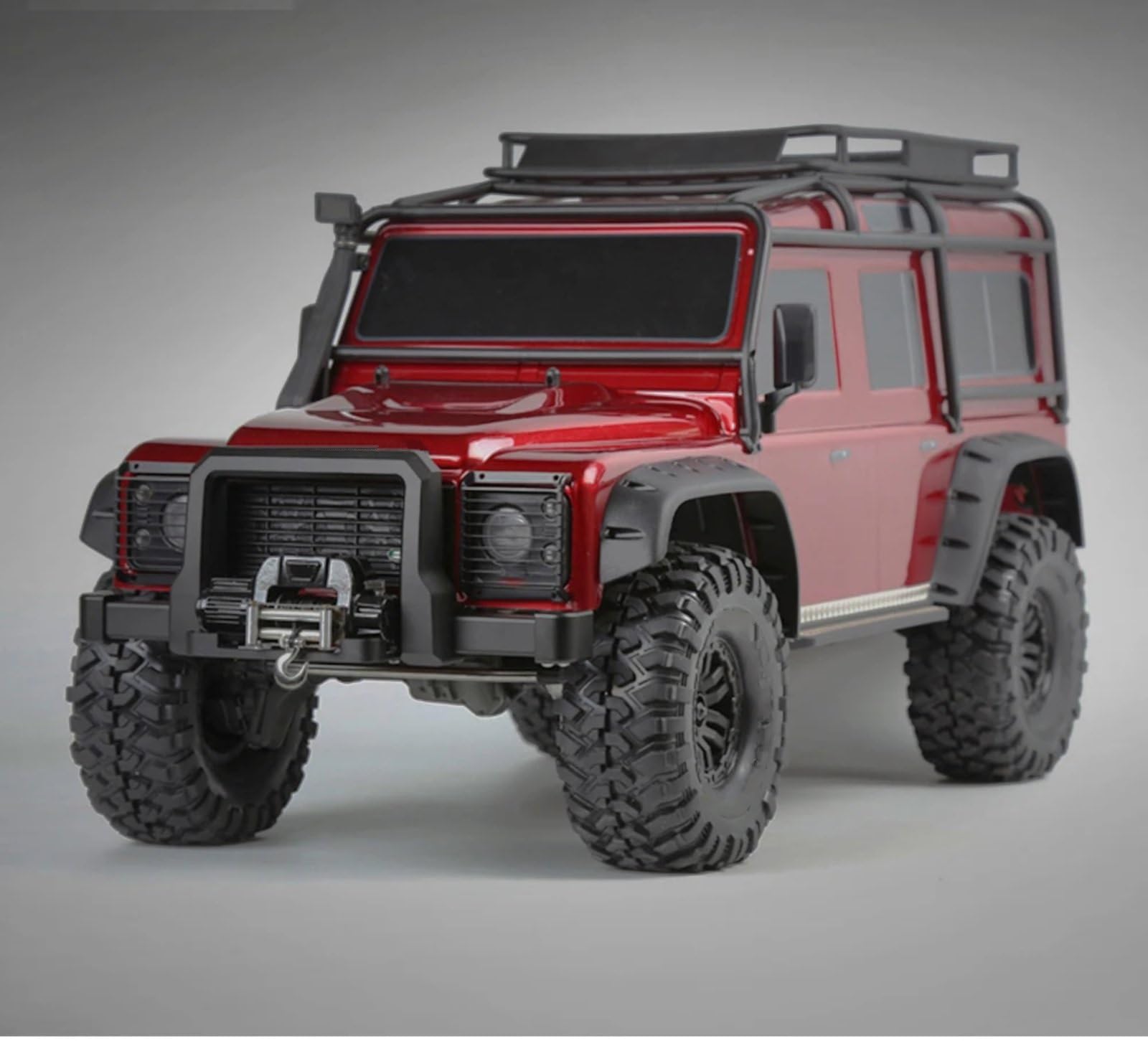 Compatible con TRX-4 para Defender 82056-4 1/10 RC Crawler Car, Piezas De Actualización Parachoques Delantero Y Trasero Aleación Aluminio RC Mejoras