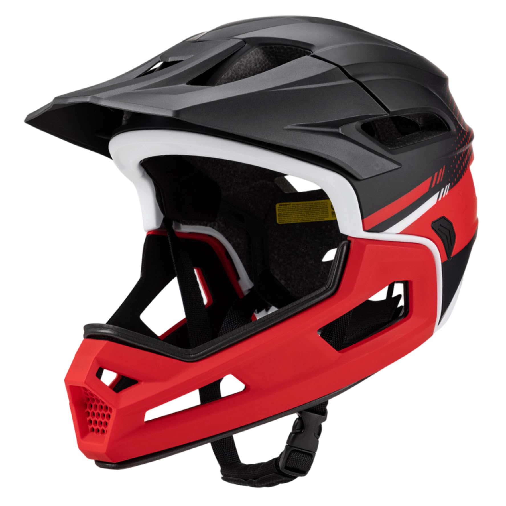 Mountainbike-Helm, Fahrradhelm für Erwachsene, Mountainbike-Vollgesichtshelm mit abnehmbarem Kinnschutz – belüftet, verstellbar, leicht, für Männer und Frauen