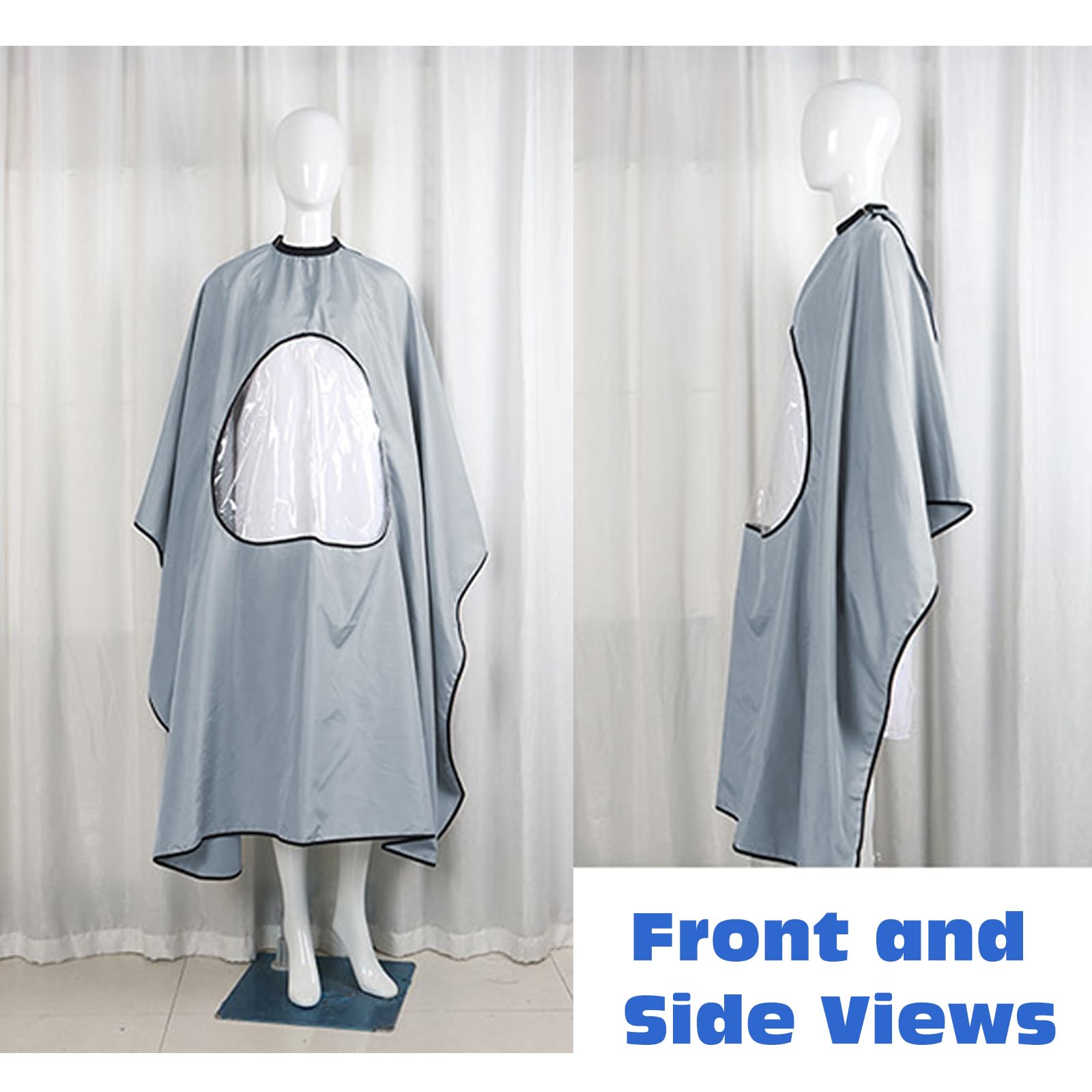 KASESSS 1 Piece Barber Cape, Unisex Hairdressing Cape, Elastic Hair Cutting Cape, Hairdressing Gown with Transparent Window - Image 2