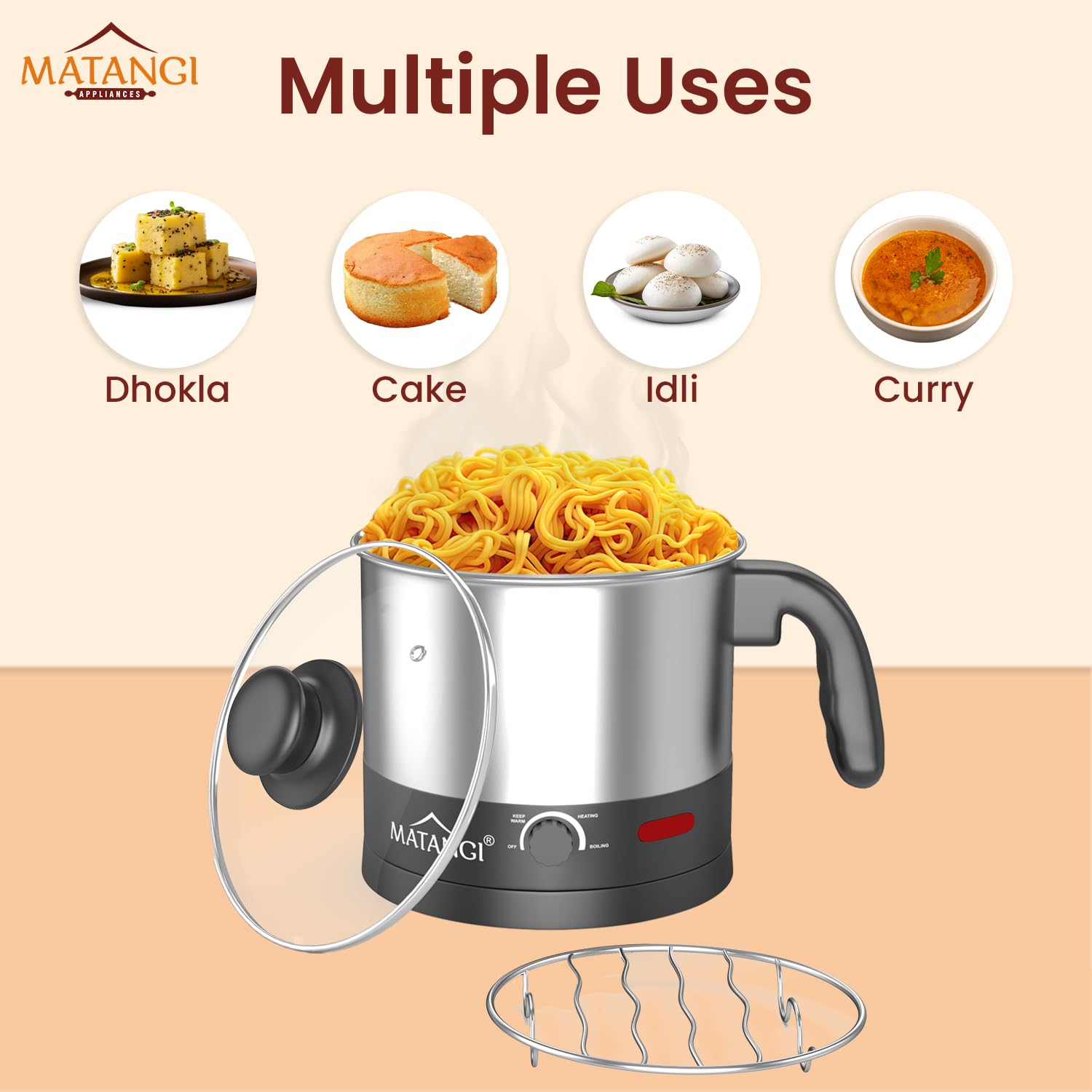 Multipurpose Electric Kettle Uses Matangi Multi Purpose Electric