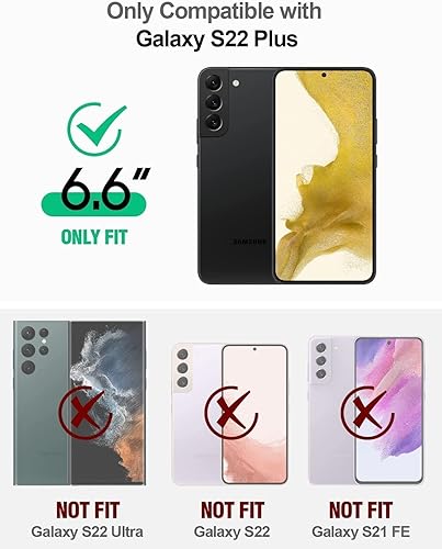 Miniatura 2 de NGB Supremacy Funda compatible con Samsung Galaxy S22 Plus (5G de 6.6 pulgadas) con protector de pantalla (cobertura máxima, TPU flexible), soporte