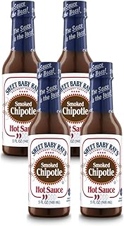Sweet Baby Ray’s Smoked Chipotle Hot Sauce 5 Fl Oz (Pack of 4)